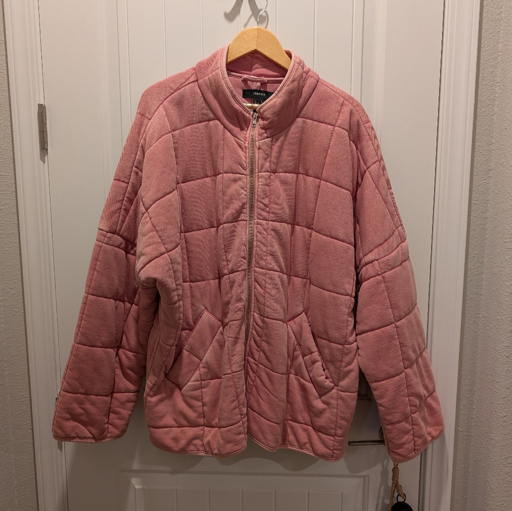 Forever 21 Quilted Pink Jacket Women's XL